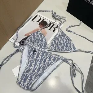 Dior Monogram Bikini in Blue and White